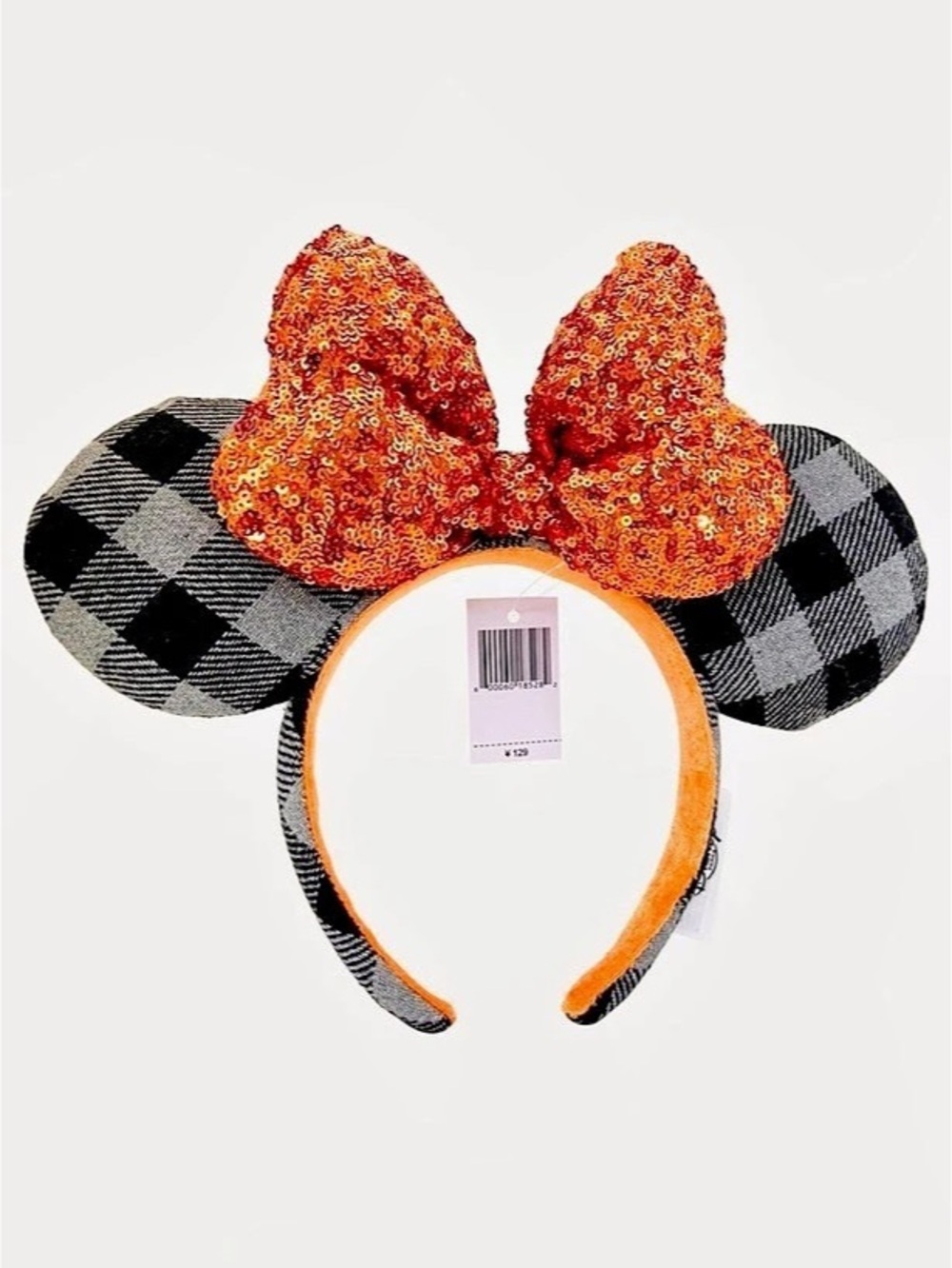 Disney Minnie Mouse Ear Headband – Orange Corduroy